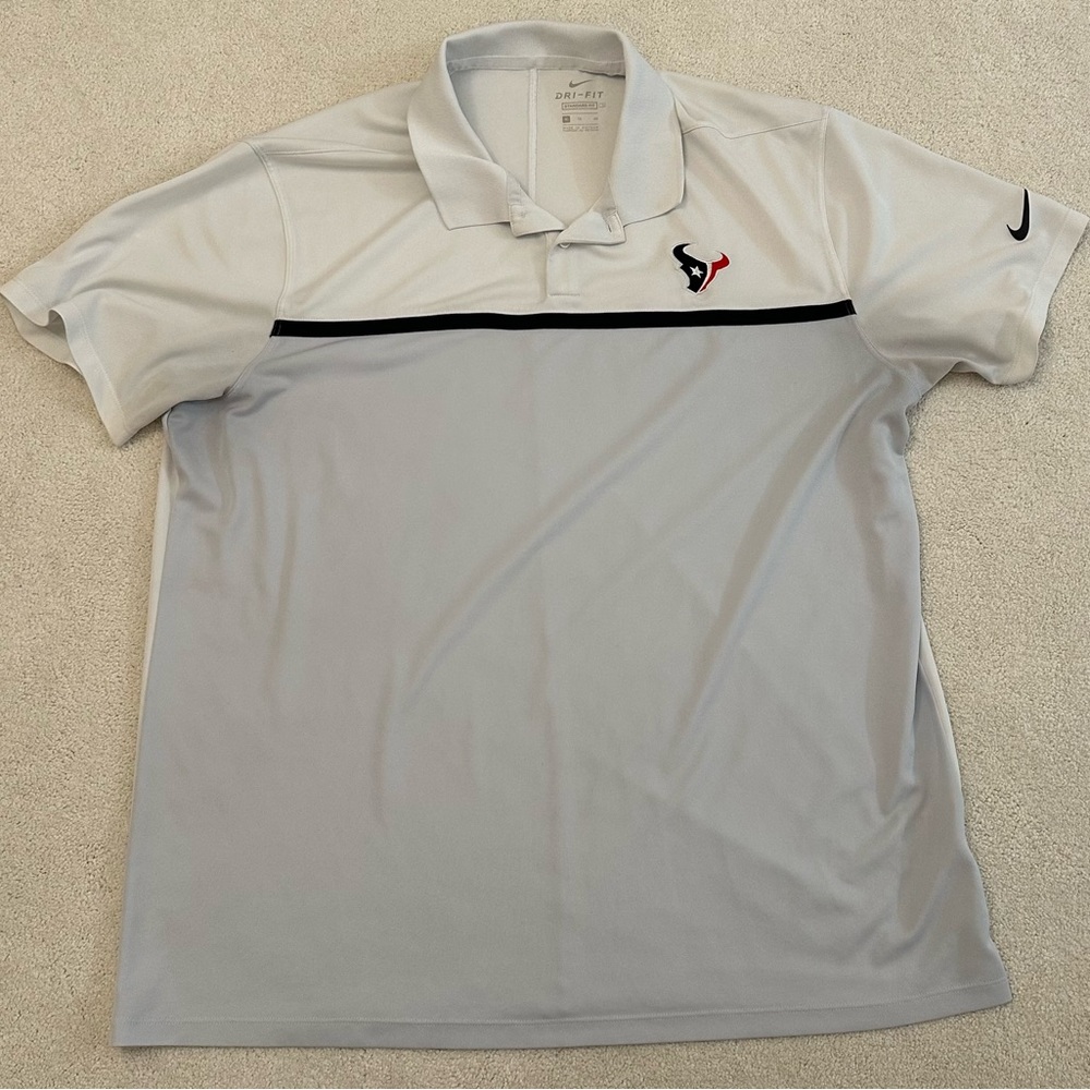 Nike Gray Texans Polo Shirt